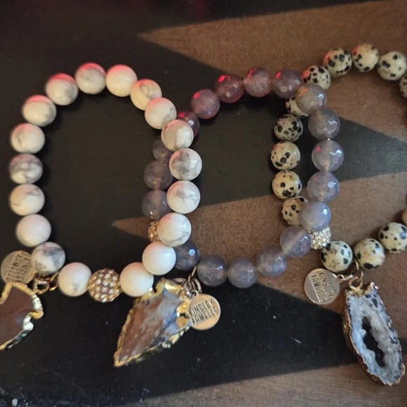 Elegant Kinsey Armelle Stone 3 Beaded Bracelet Set - Picture 6 of 6